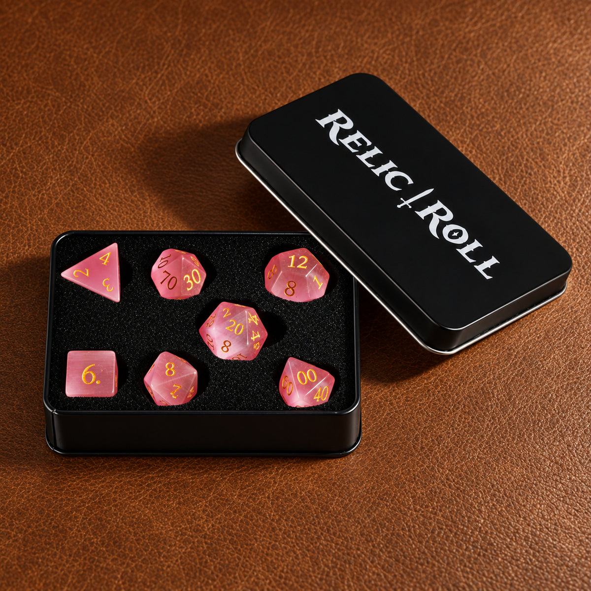 Roseveil Prophecy - Relic Roll presentation box with dice set