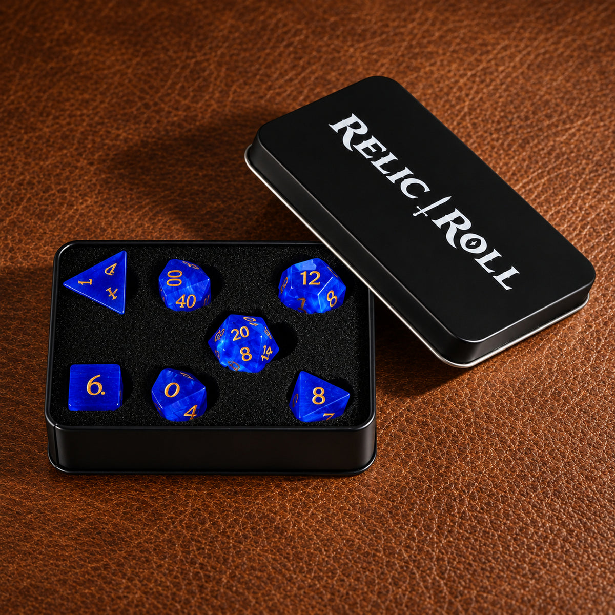 Azure Sentinel - Relic Roll presentation box with dice set