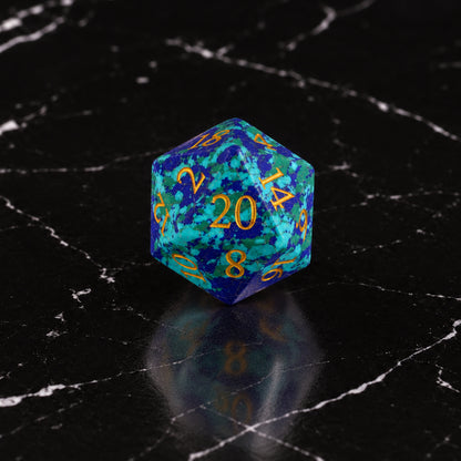 Verdigris Covenant D20 - Chrysocolla DnD dice set