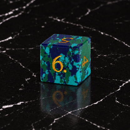 Verdigris Covenant D6 - Chrysocolla DnD dice set