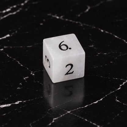 Veiled Ossuary D6 - White Howlite DnD dice set