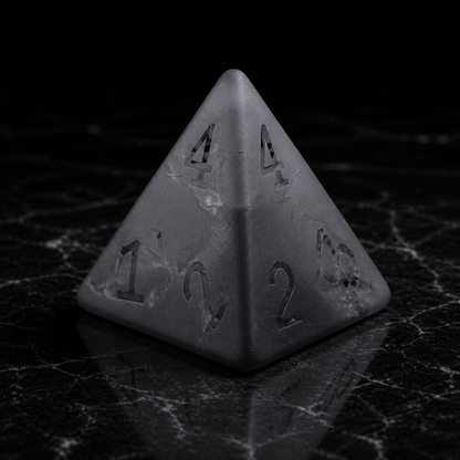 Ashen Rift - Gemstone Dice Set Ashen Rift | Smoky Gray 7-Piece Gemstone DnD Dice Set for RPGs