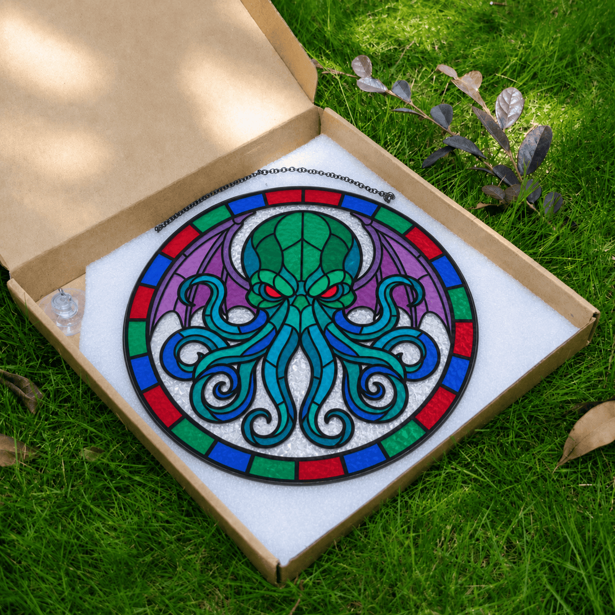 Eldritch Awakening - Stained Glass Suncatcher Eldritch Awakening | Eldritch DnD Stained Glass Suncatcher