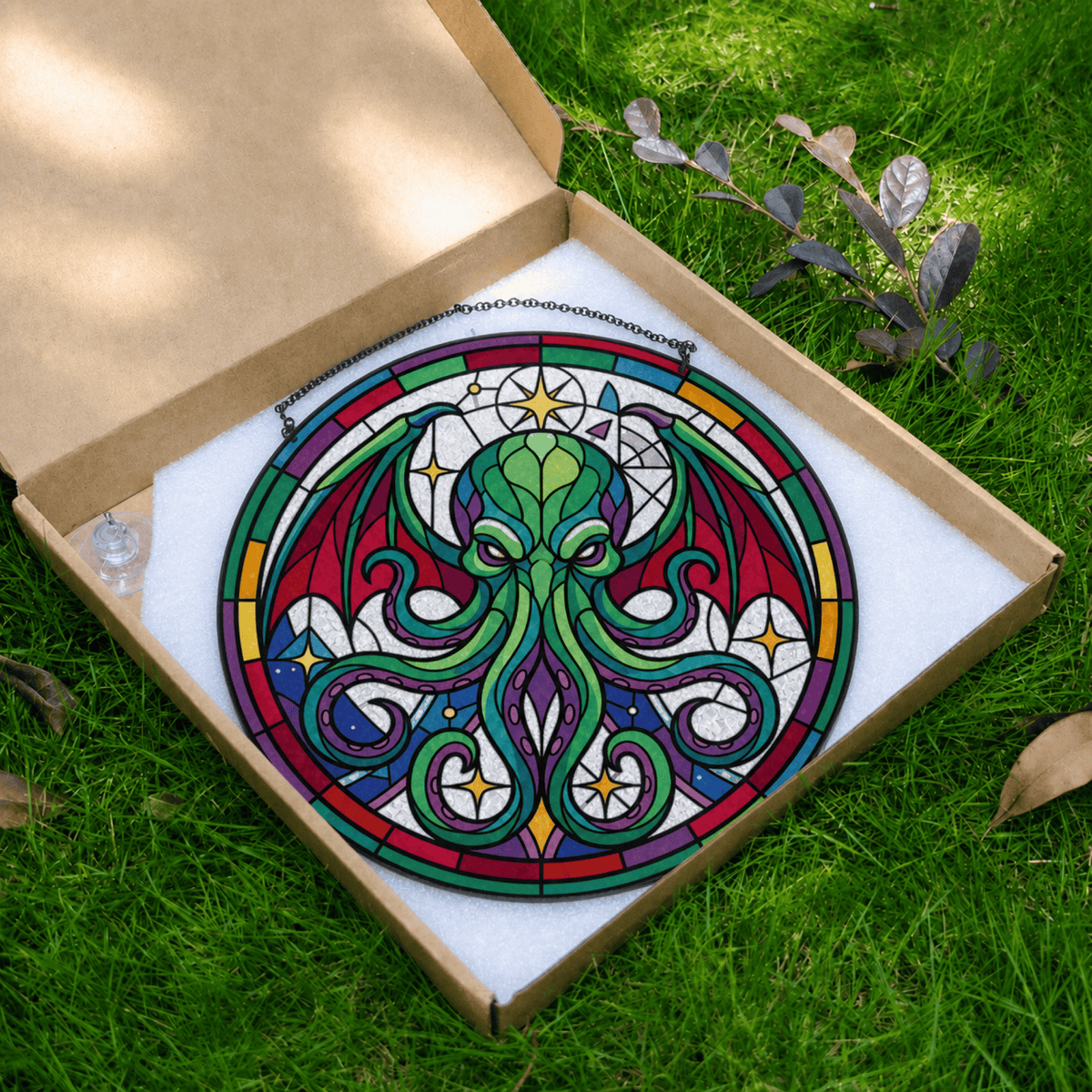 Astral Devourer - Stained Glass Suncatcher Astral Devourer | Eldritch DnD Stained Glass Suncatcher