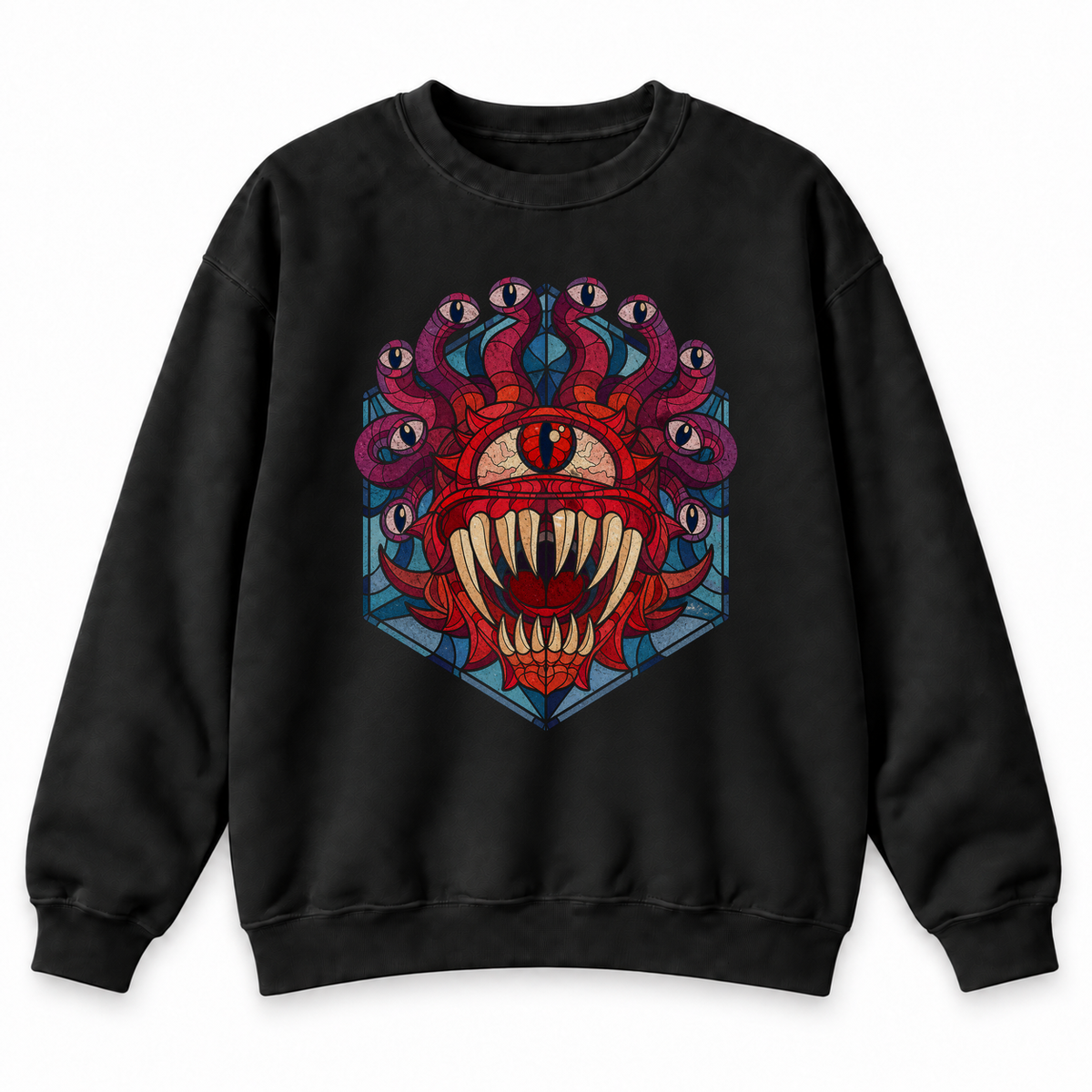Beholder’s Gaze black DnD sweatshirt front product view