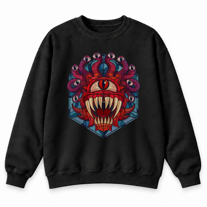 Beholder’s Gaze black DnD sweatshirt front product view