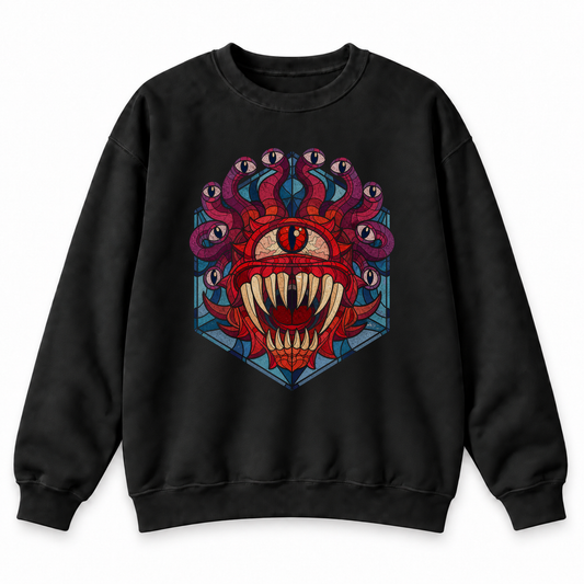 Beholder’s Gaze black DnD sweatshirt front product view