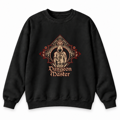 Dungeon Master black DnD sweatshirt front product view