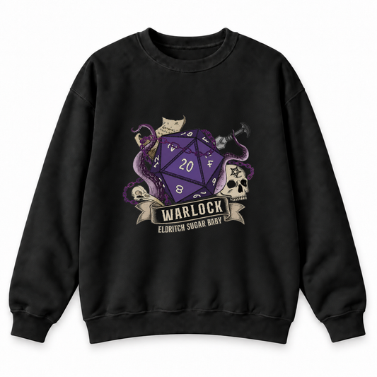 Eldritch Sugar Baby black DnD sweatshirt front product view