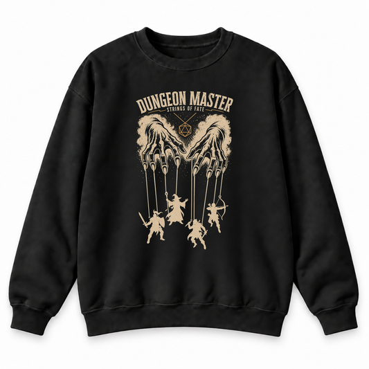 Dungeon Master Puppet Master black DnD sweatshirt front product view
