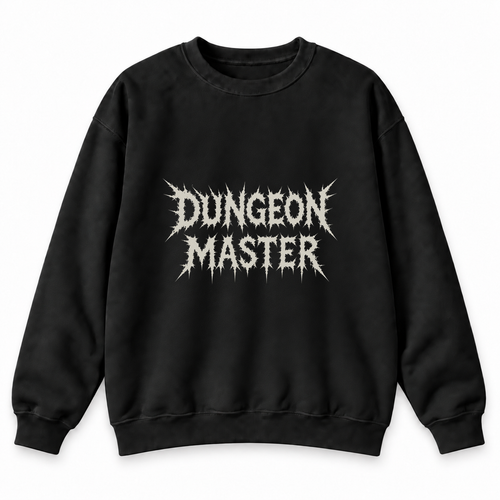 Dungeon Master Gothic black DnD sweatshirt front product view