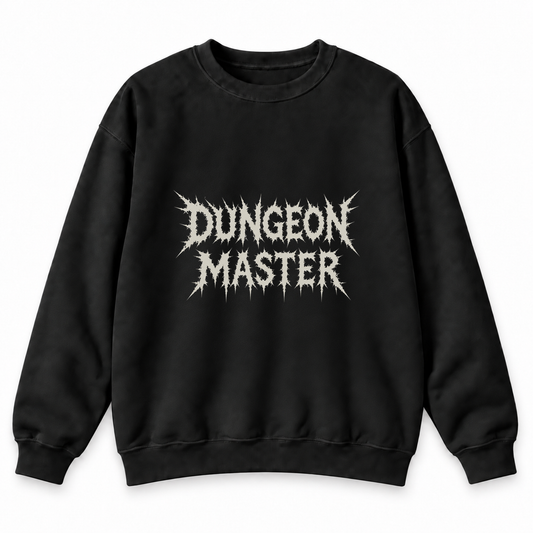 Dungeon Master Gothic black DnD sweatshirt front product view