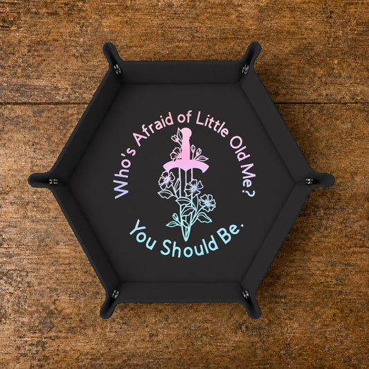 Floral Dagger Dark Fantasy - DICE TRAY Floral Dagger Dice Tray | Foldable PU Leather D&D RPG Tray