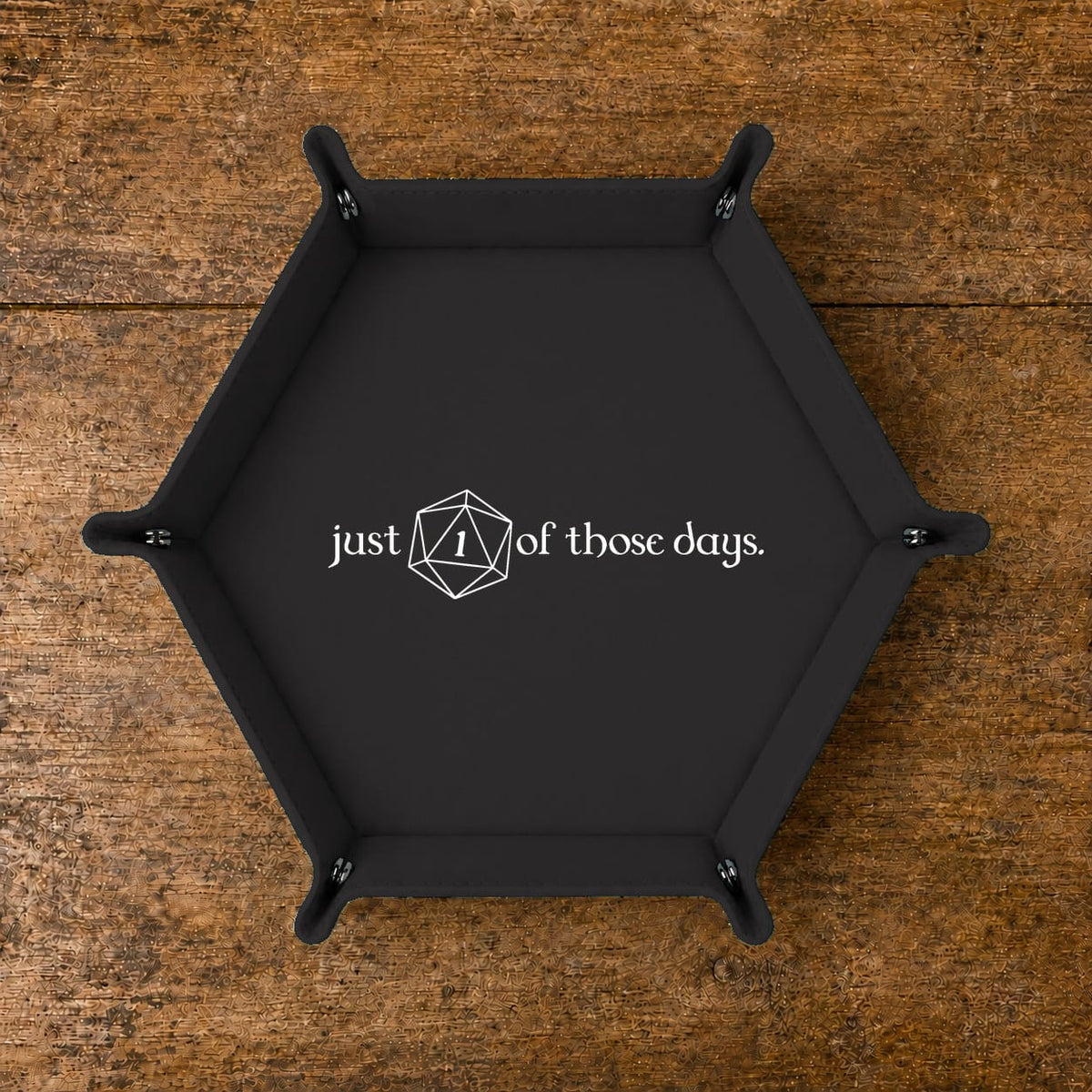 Just A Natural One Day - DICE TRAY Just A Natural One Day Dice Tray | Foldable PU Leather D&D Tray