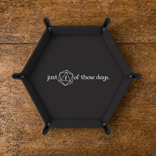 Just A Natural One Day - DICE TRAY Just A Natural One Day Dice Tray | Foldable PU Leather D&D Tray