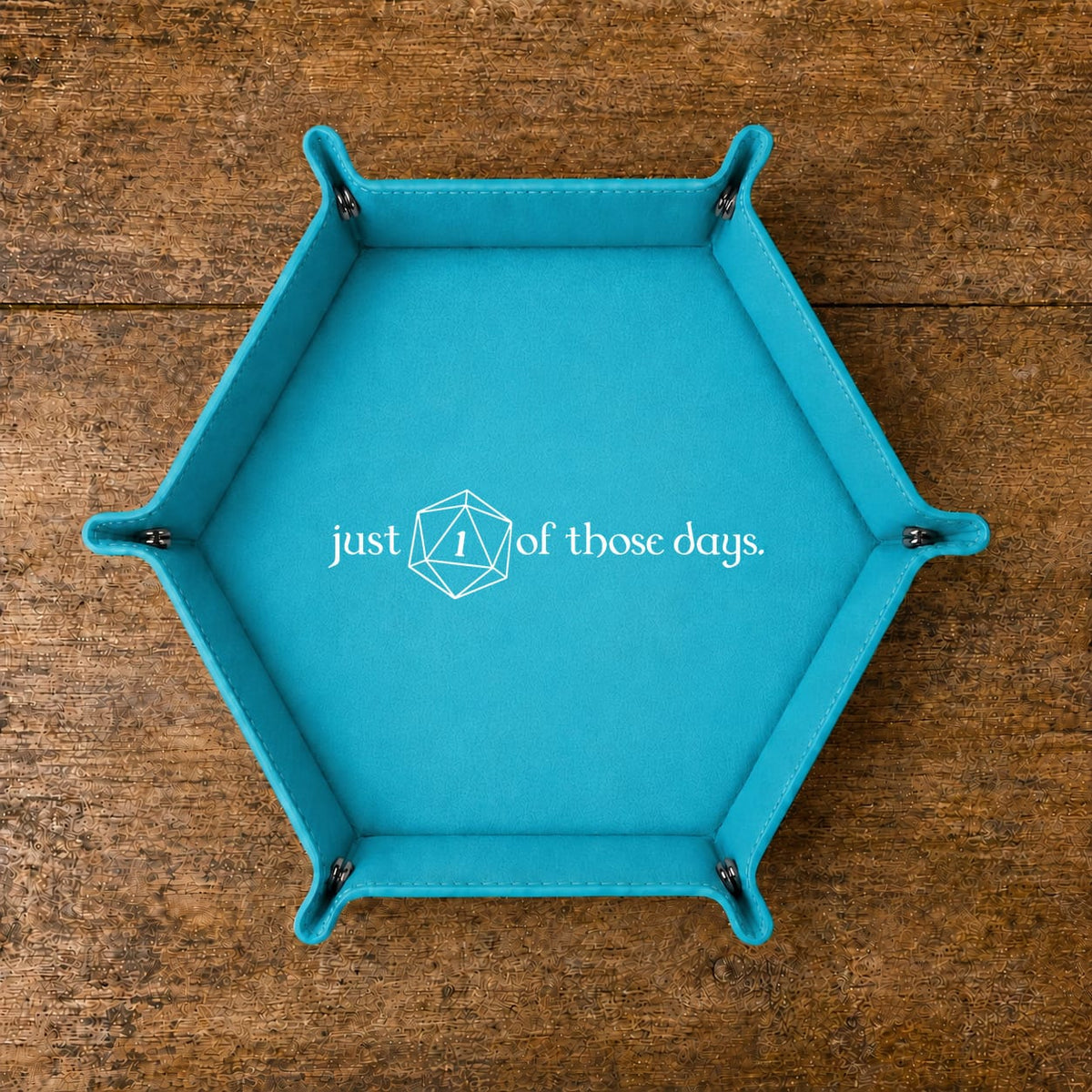 Just A Natural One Day - DICE TRAY Just A Natural One Day Dice Tray | Foldable PU Leather D&D Tray