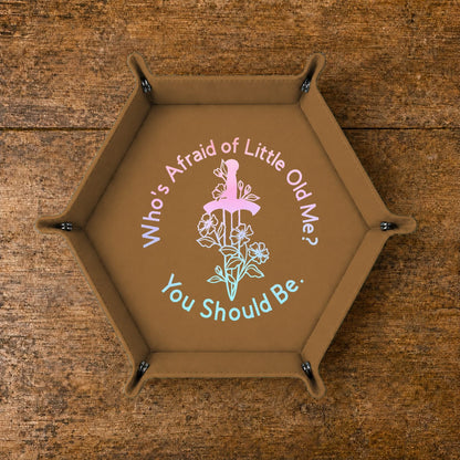 Floral Dagger Dark Fantasy - DICE TRAY Floral Dagger Dice Tray | Foldable PU Leather D&D RPG Tray
