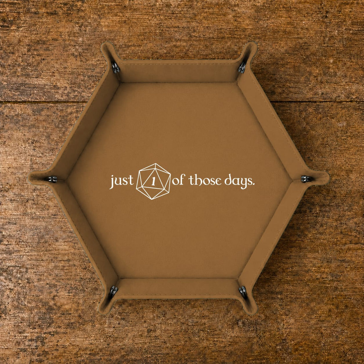Just A Natural One Day - DICE TRAY Just A Natural One Day Dice Tray | Foldable PU Leather D&D Tray