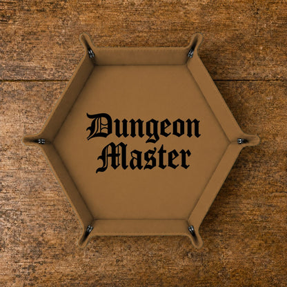 Gothic Dungeon Master - DICE TRAY Gothic Dungeon Master Dice Tray | Foldable PU Leather D&D Tray