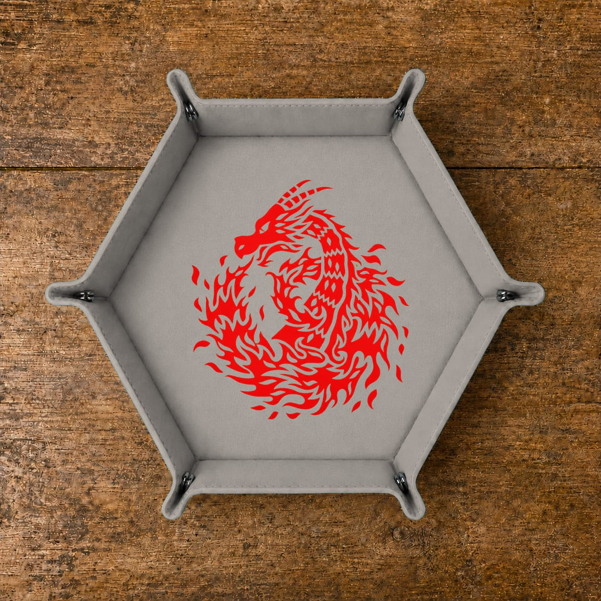 Flaming Tribal Dragon - DICE TRAY