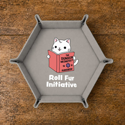 Cat Dungeon Meowster - DICE TRAY Cat Dungeon Meowster Dice Tray | Foldable PU Leather D&D Tray