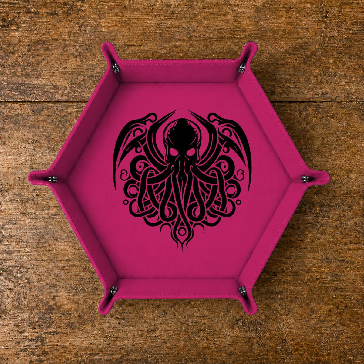 Eldritch Cthulhu Emblem - DICE TRAY Cthulhu Dice Tray | Foldable PU Leather D&D RPG Tray