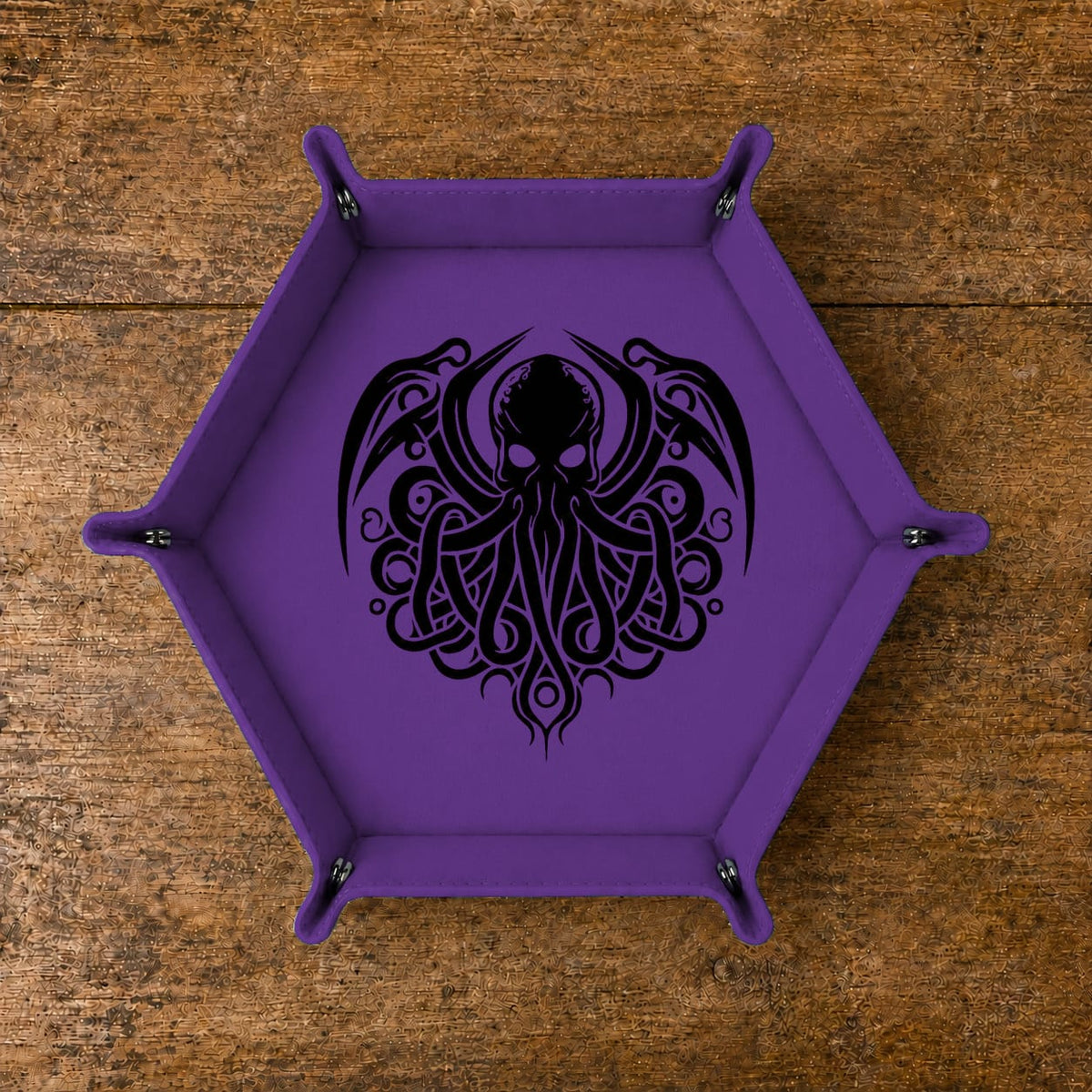 Eldritch Cthulhu Emblem - DICE TRAY Cthulhu Dice Tray | Foldable PU Leather D&D RPG Tray
