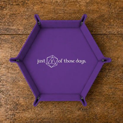 Just A Natural One Day - DICE TRAY Just A Natural One Day Dice Tray | Foldable PU Leather D&D Tray