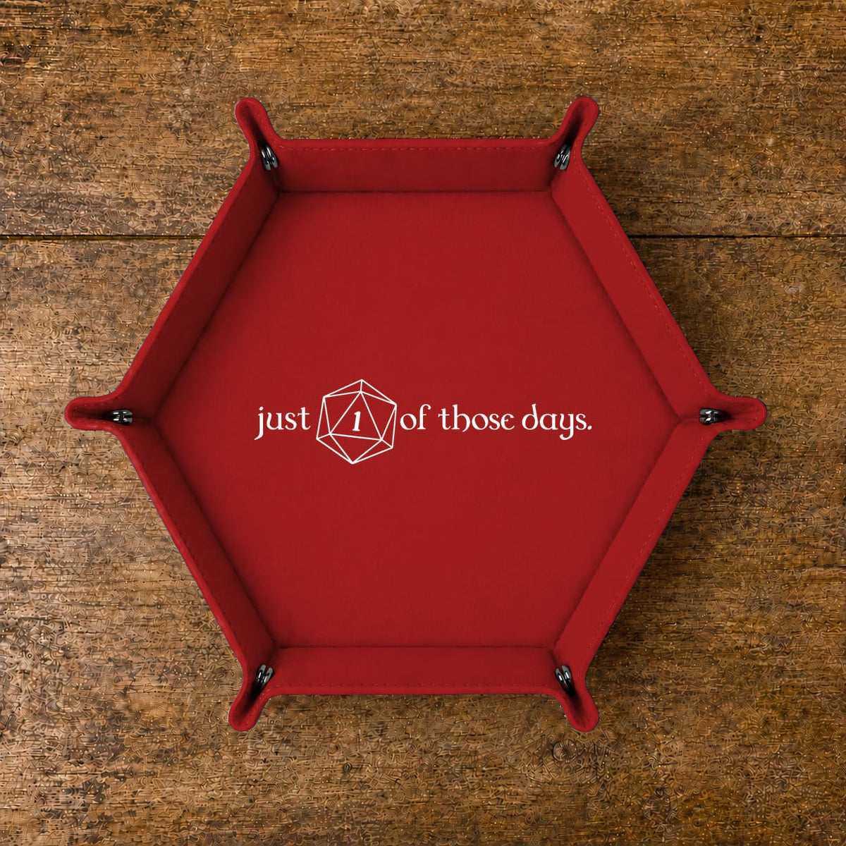Just A Natural One Day - DICE TRAY Just A Natural One Day Dice Tray | Foldable PU Leather D&D Tray