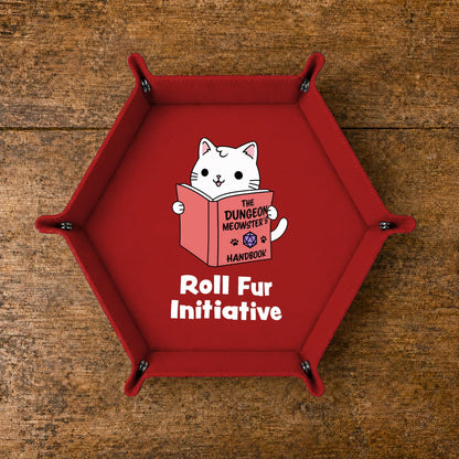 Cat Dungeon Meowster - DICE TRAY Cat Dungeon Meowster Dice Tray | Foldable PU Leather D&D Tray