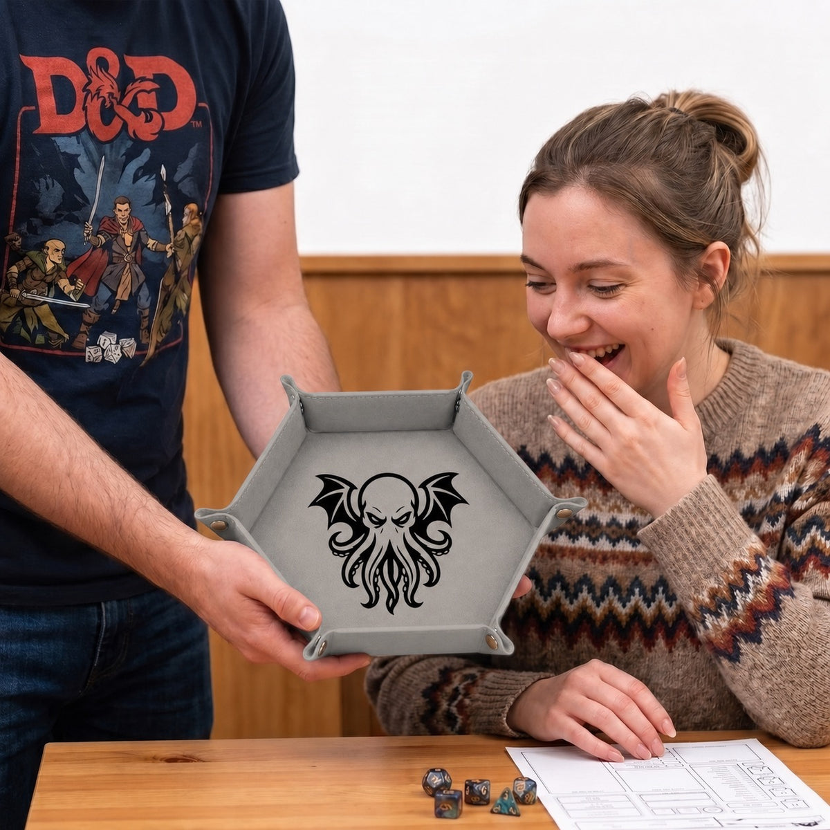 Winged Cthulhu Sigil - DICE TRAY