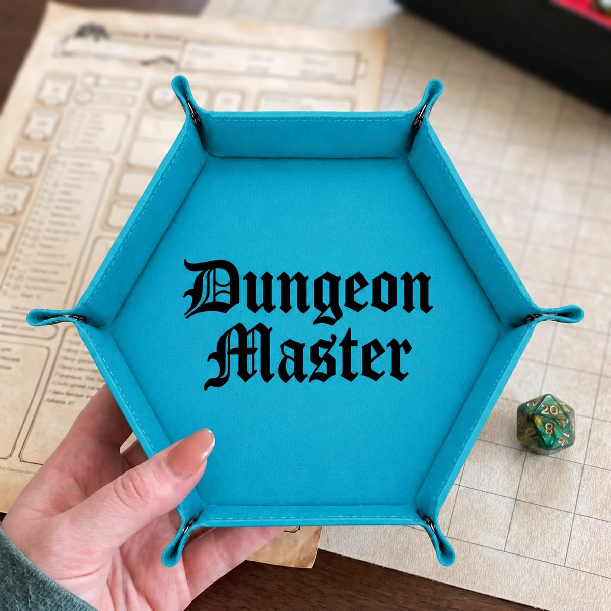 Gothic Dungeon Master - DICE TRAY Gothic Dungeon Master Dice Tray | Foldable PU Leather D&D Tray