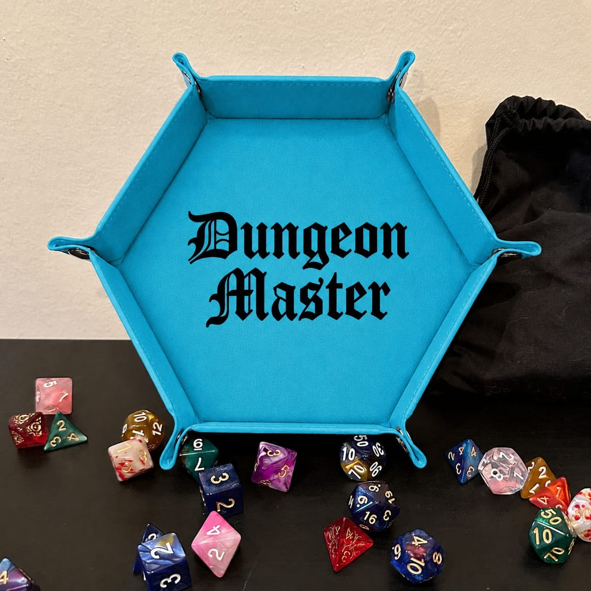 Gothic Dungeon Master - DICE TRAY Gothic Dungeon Master Dice Tray | Foldable PU Leather D&D Tray