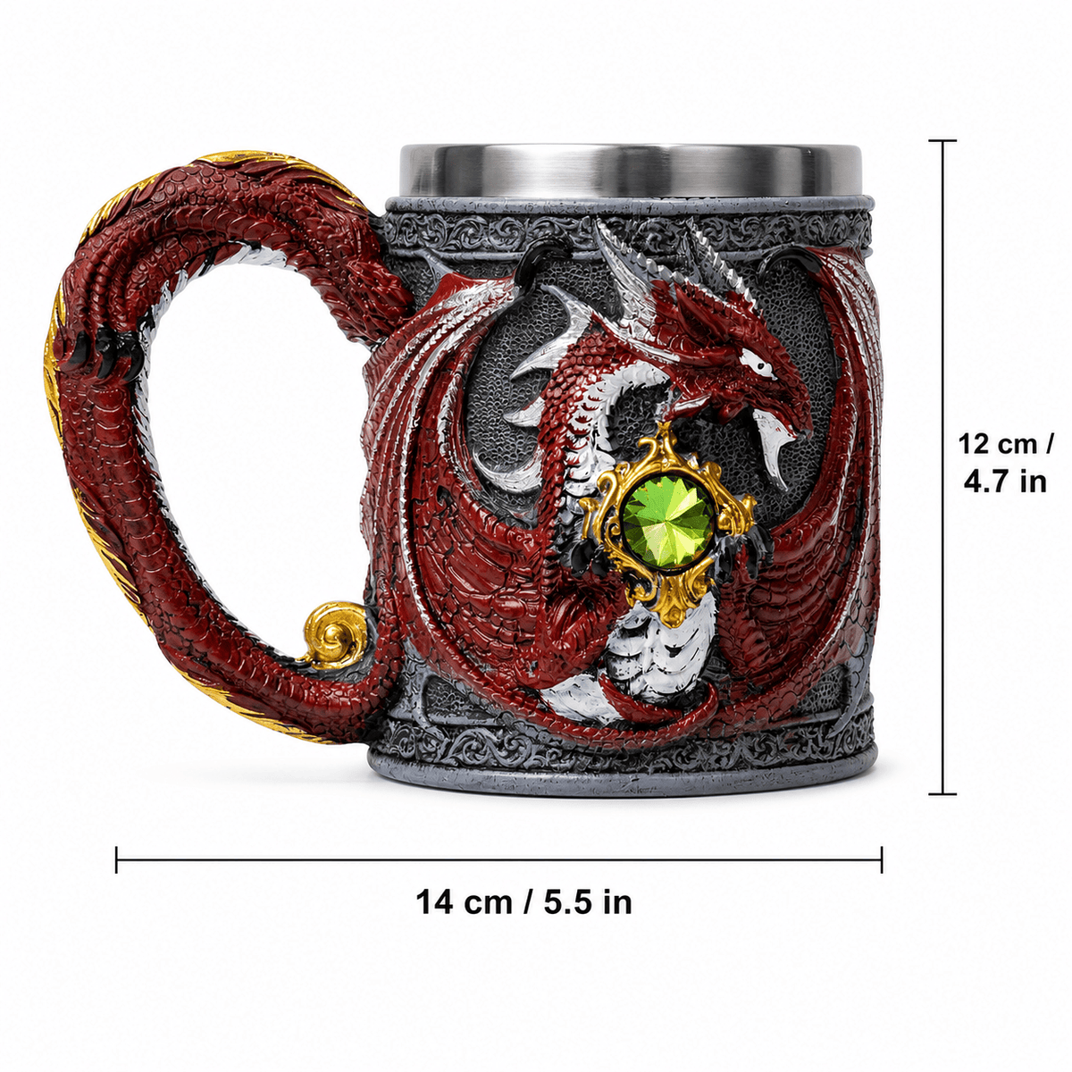 The Red Dragon Jewel Mug