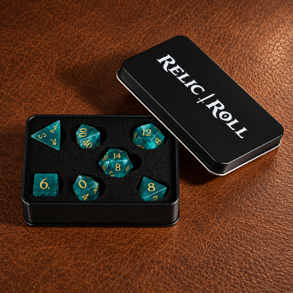 Heart of the Wildwood - Relic Roll presentation box with dice set