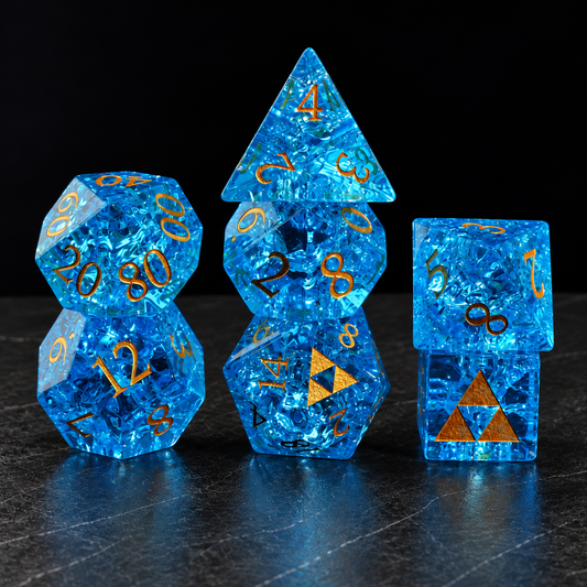 Tempest Shard gemstone DnD dice set image 02