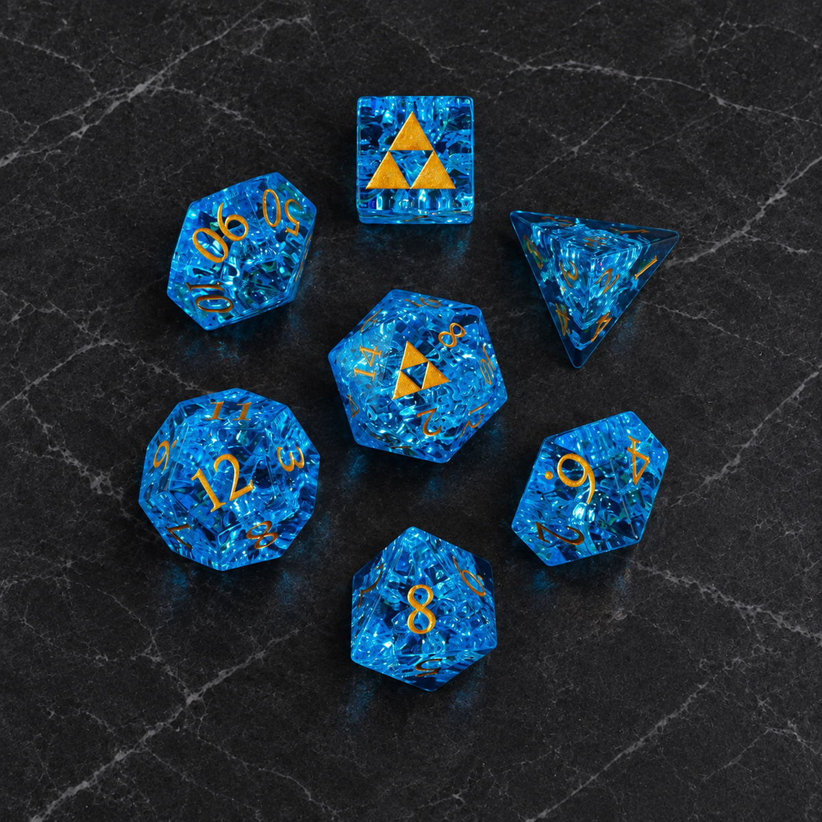 Tempest Shard gemstone DnD dice set image 05