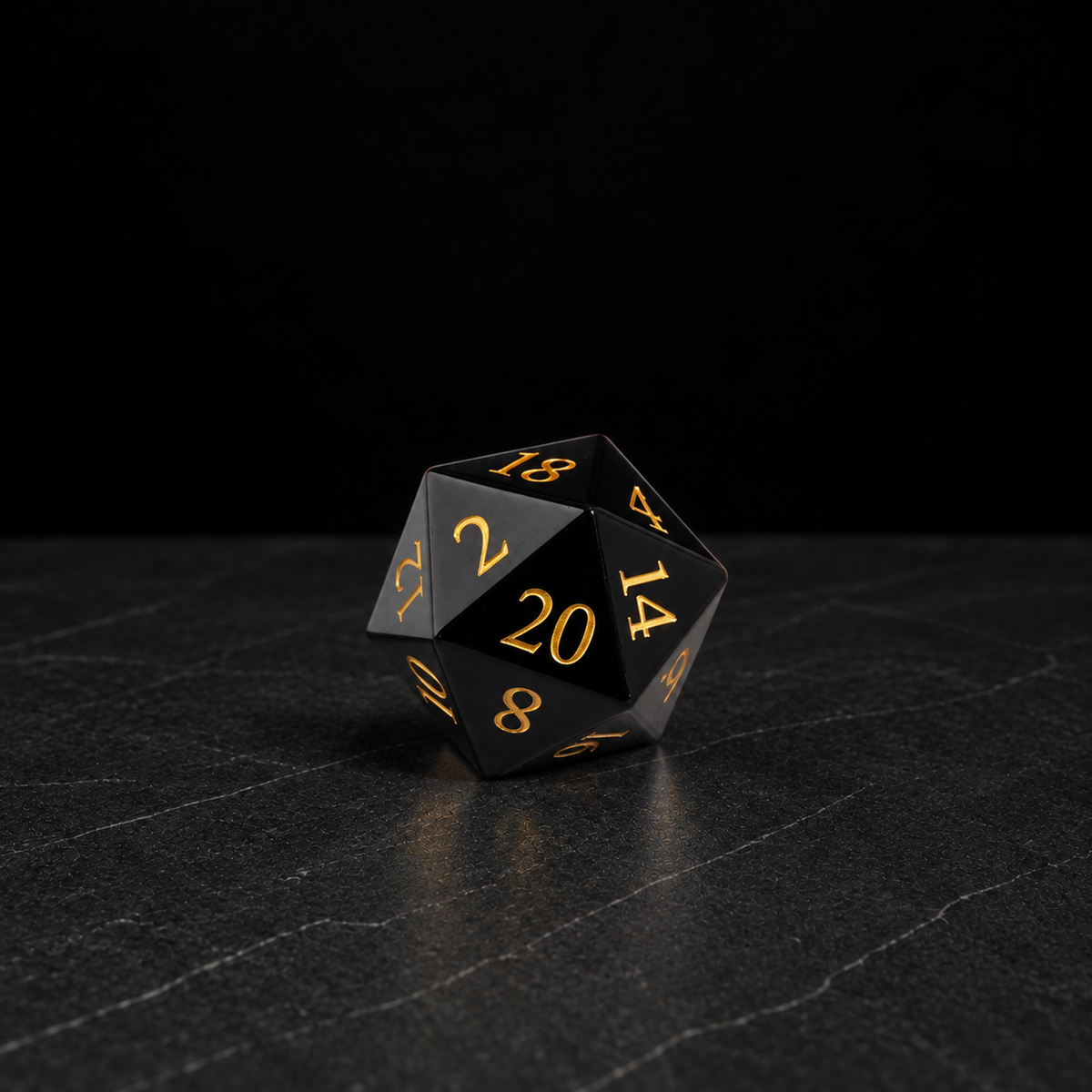Night Sovereign gemstone DnD dice set image 04