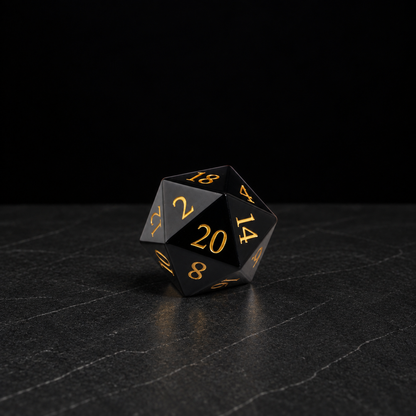 Night Sovereign gemstone DnD dice set image 04