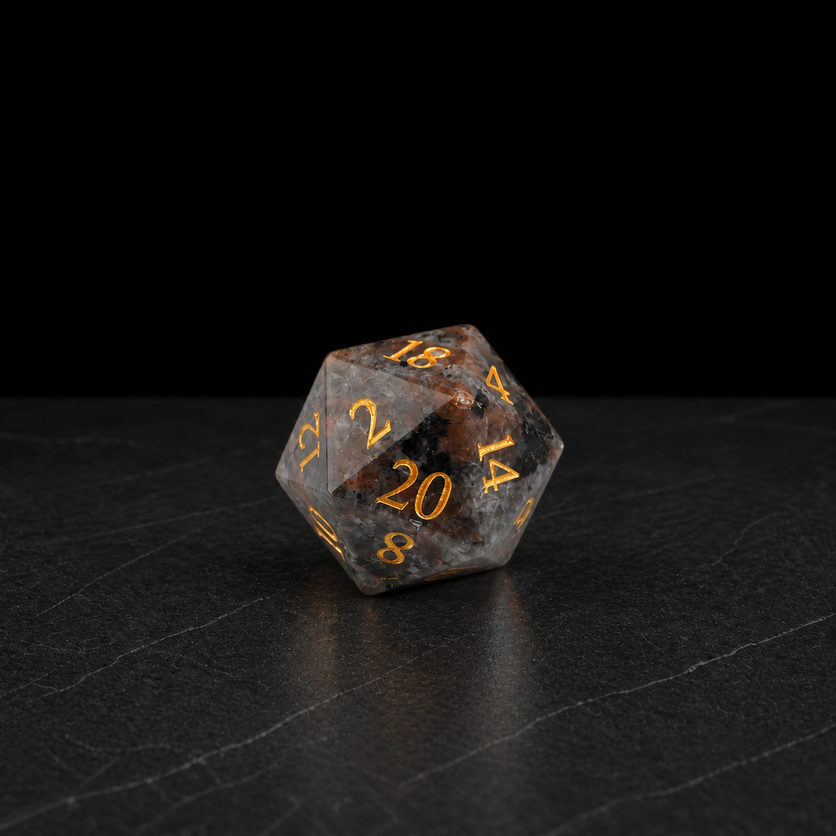 Cinder Mosaic smoky gray D20 detail
