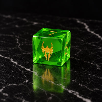 Verdant Gate D6 - Green Glass DnD dice set
