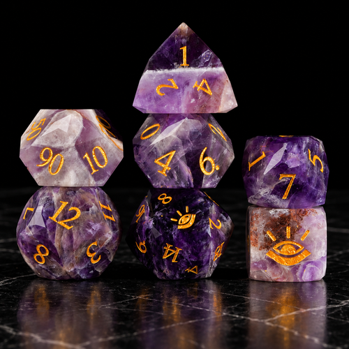 All-Seeing Violet - Gemstone Dice Set - image 1