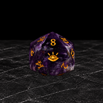 All-Seeing Violet - Gemstone Dice Set - image 2