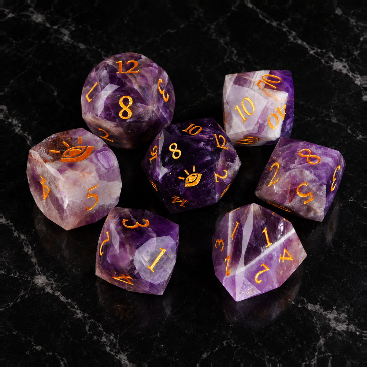 All-Seeing Violet - Gemstone Dice Set - image 4
