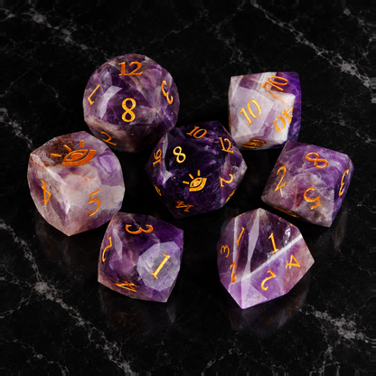 All-Seeing Violet - Gemstone Dice Set - image 4