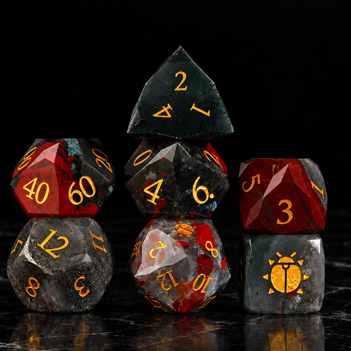 Scarab's Benediction - Gemstone Dice Set - image 1