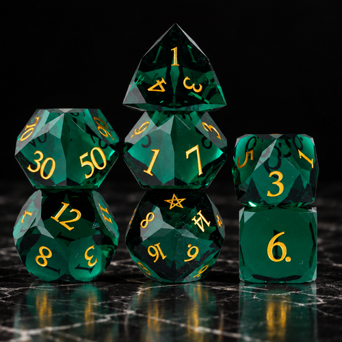 Evergreen Starfall - Gemstone Dice Set - image 1