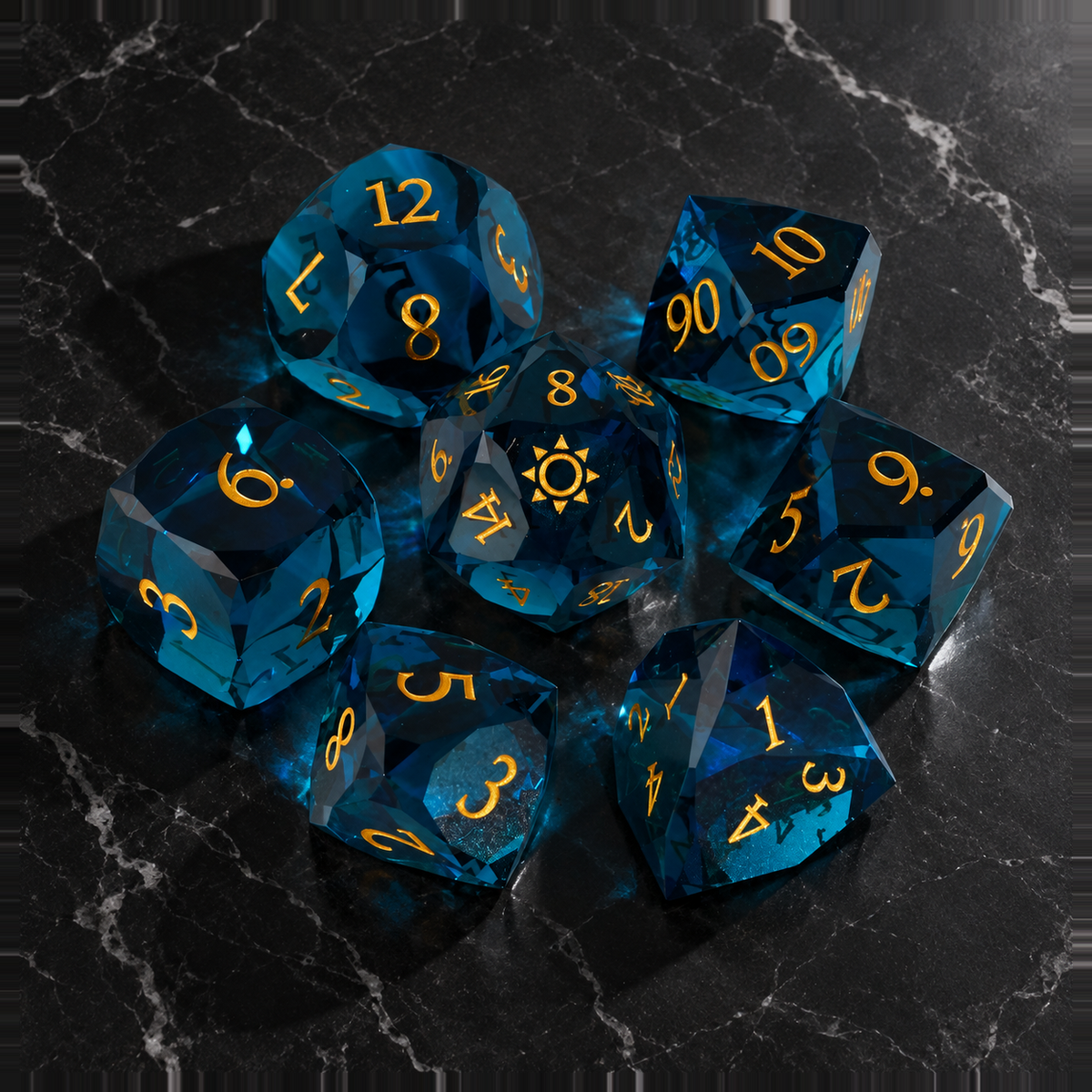 Tideborn Sun - Gemstone Dice Set - image 4