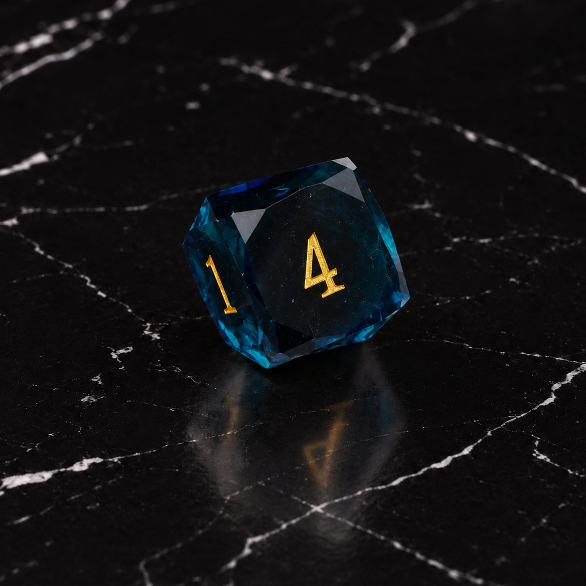 Shadowglass Oath D6 - Dark Green Glass DnD dice set