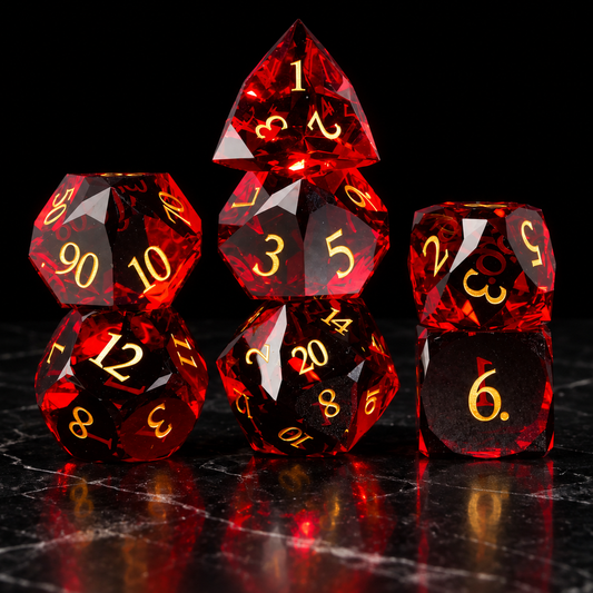 Bloodmoon Bastion - Gemstone Dice Set - image 1